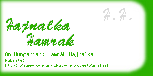 hajnalka hamrak business card