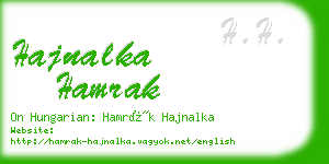 hajnalka hamrak business card